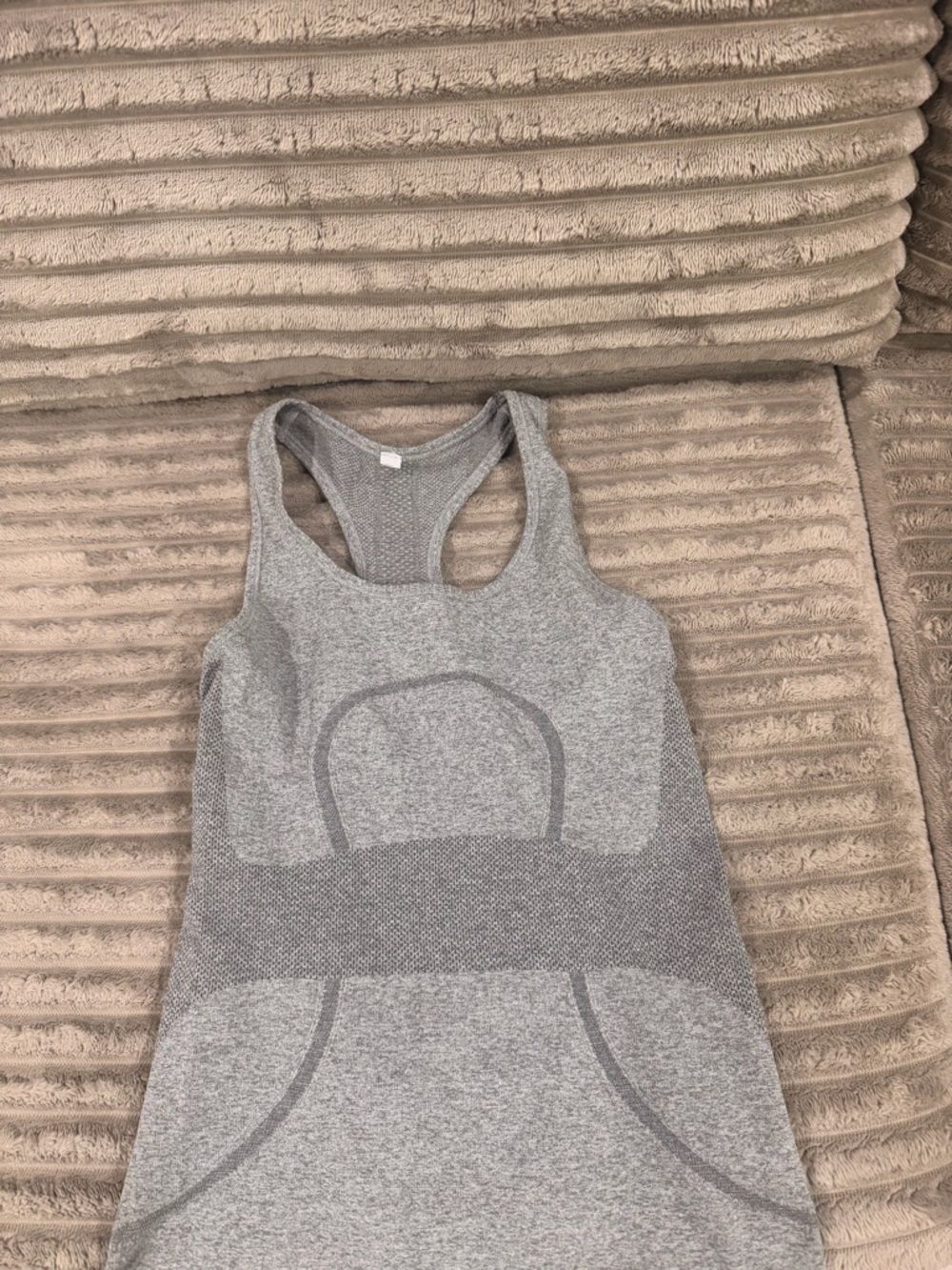lululemon athletica Gray Seamless Racerback Tank Top